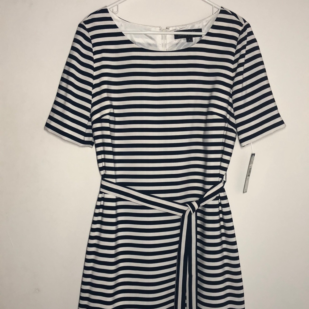 Black and White Striped Dress